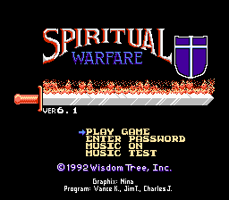 Spiritual Warfare Title Screen